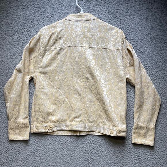 Vintage Bill Blass Jacket Shirt Womens Medium Beige Button Up - Picture 4 of 16